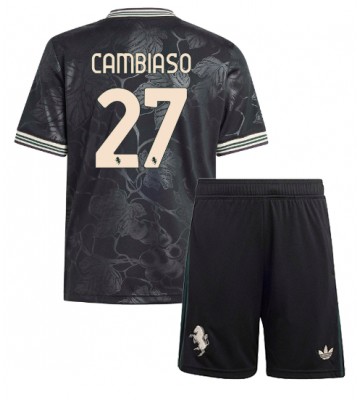 Juventus Andrea Cambiaso #27 Replika Tredje Tröja Barn 2025-26 Kortärmad (+ Korta byxor)